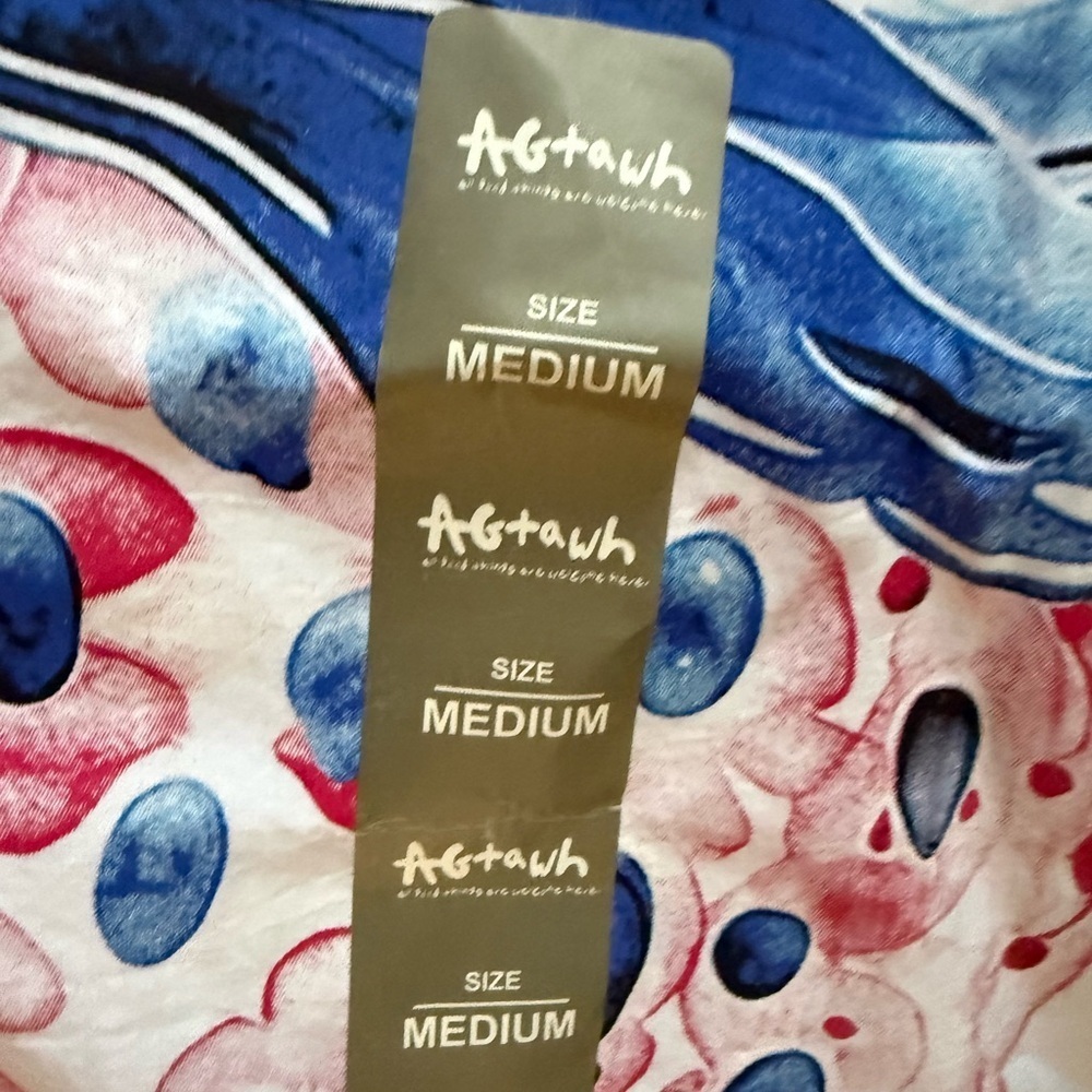 Men's Blue and Pink Floral Casual Shirt - Picture 4 of 5